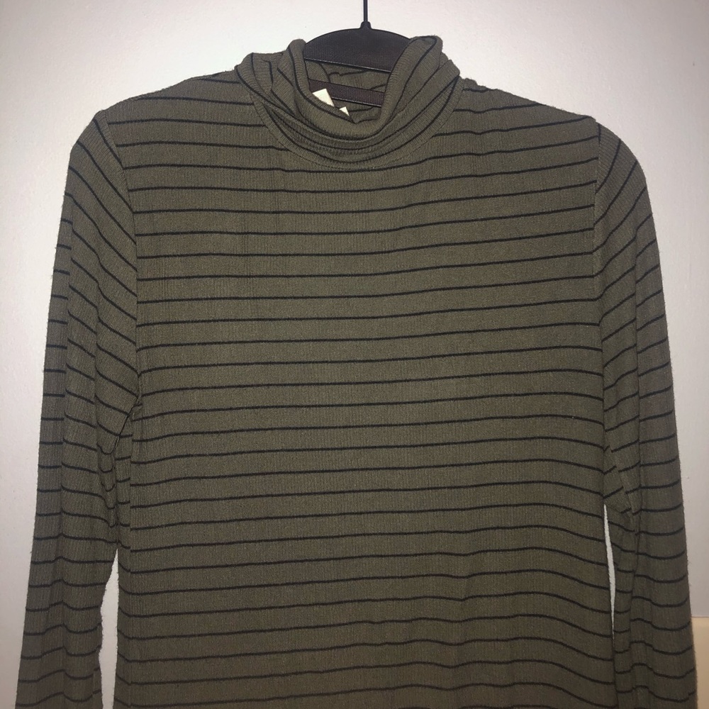 Striped Turtle Neck
